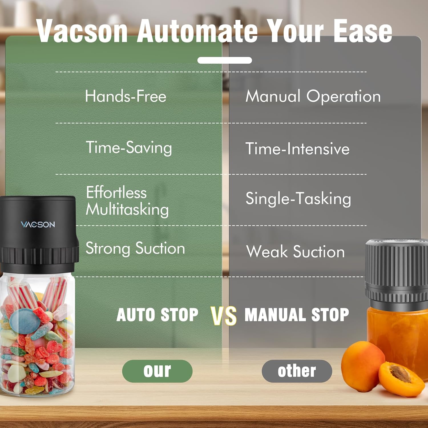 Vacson Automatic Mason Jar Vacuum Sealer Kit