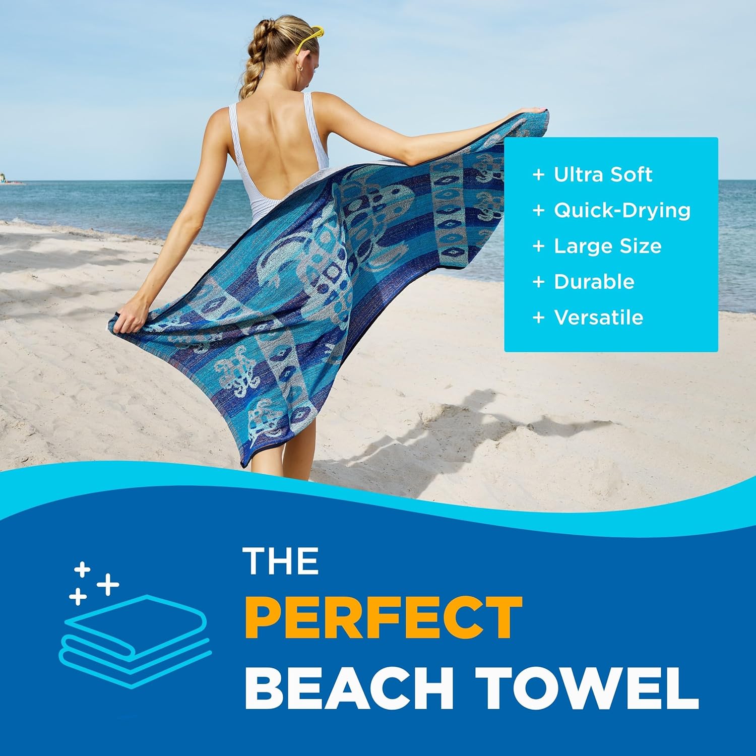 Ben Kaufman Sales Co Beach Towel Bundle - 30 x 60 Pack of 4