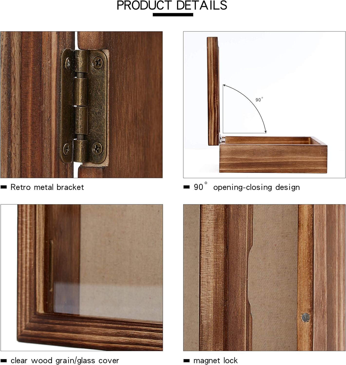 Freezing Point Shadow Box Frame 5x125 Flower Display Case