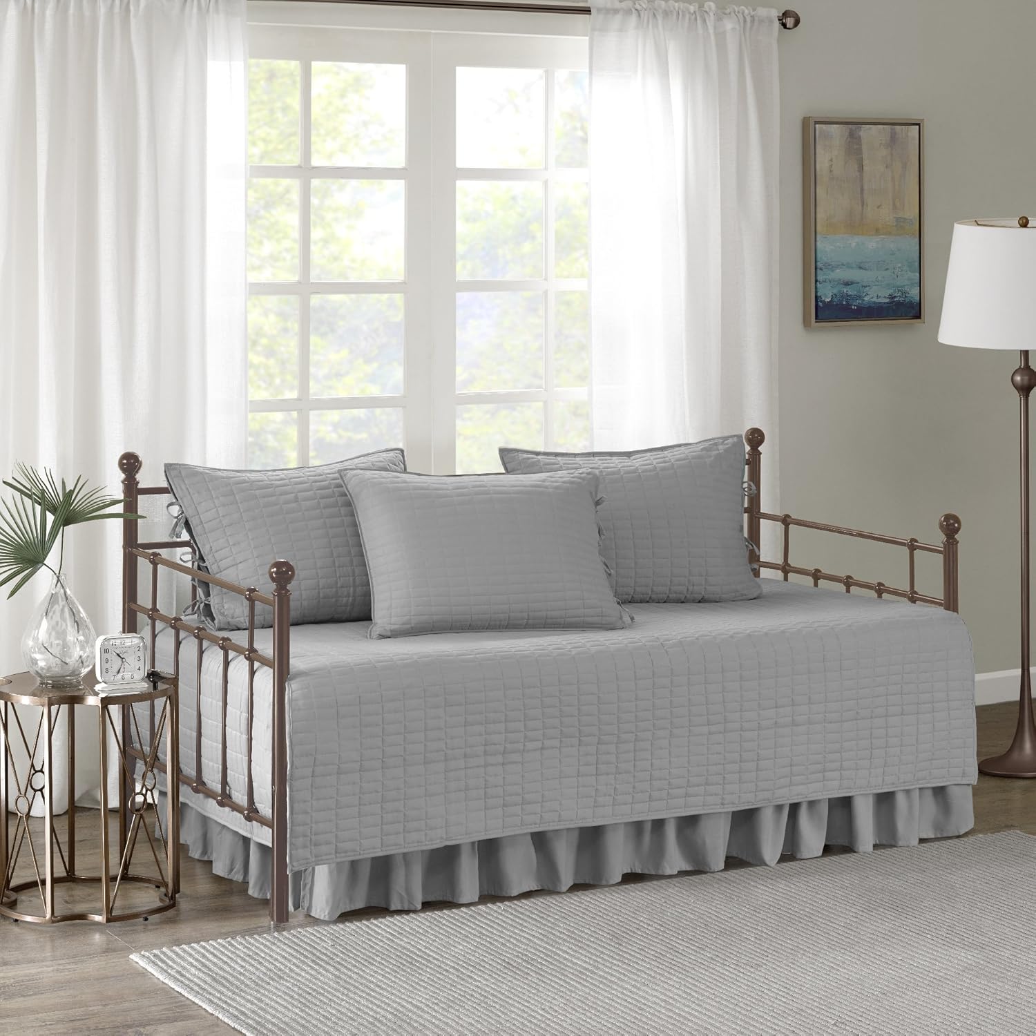 Comfort Spaces Daybed Cover Set Kienna Grey 75x39 5 Piece