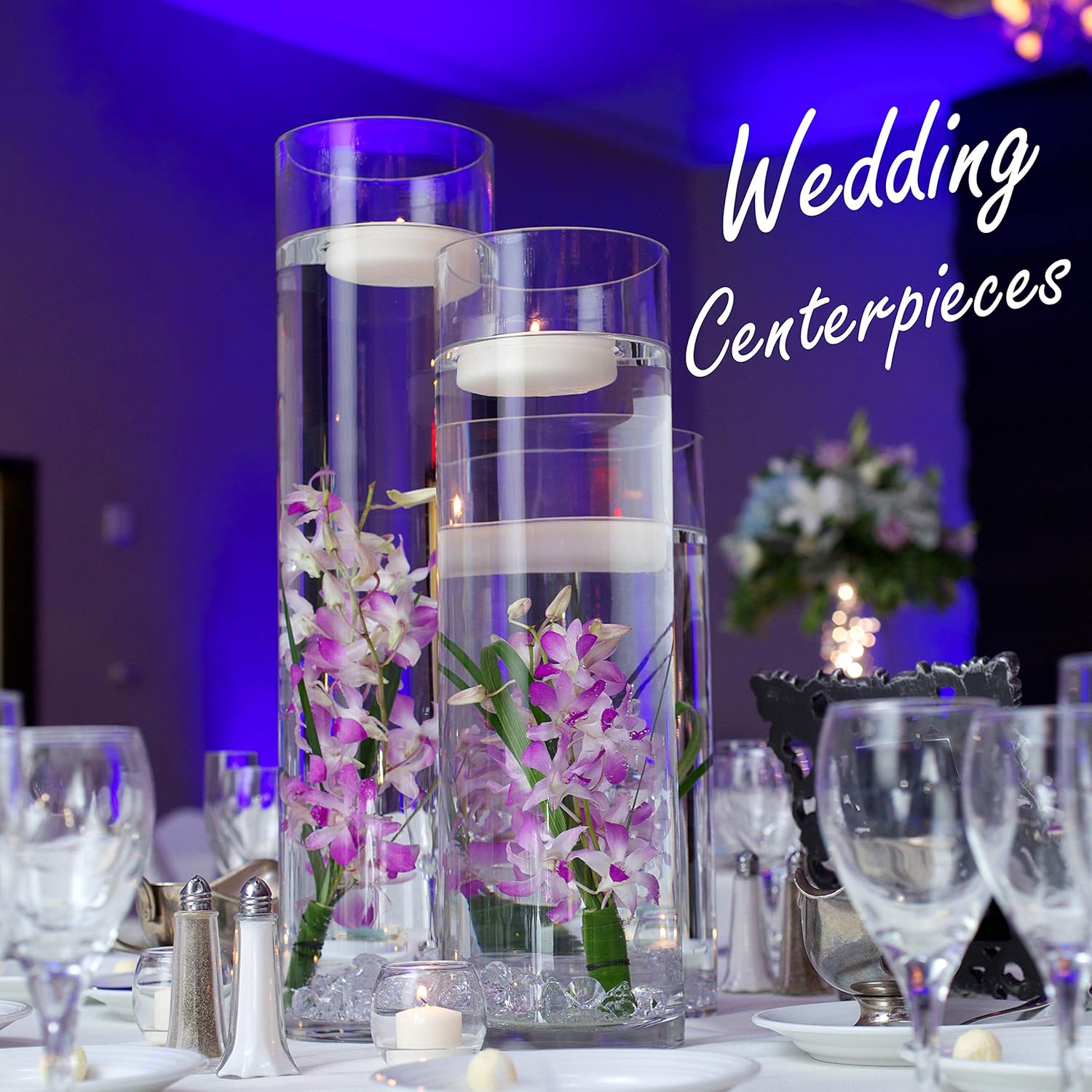 CYS EXCEL Cylinder Clear Glass Vase 16 H 6 D