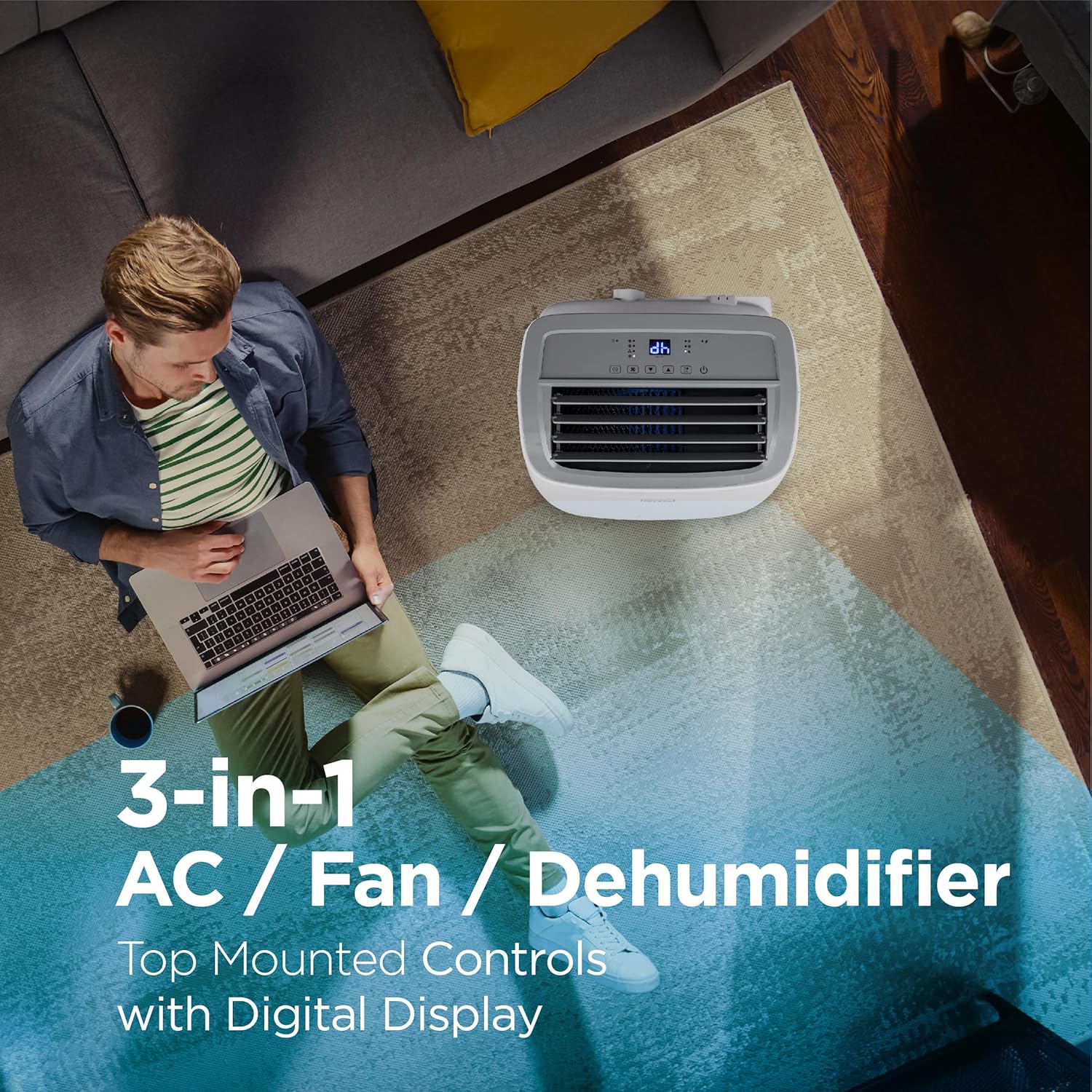 BLACKDECKER Portable Air Conditioner 9000 BTU White