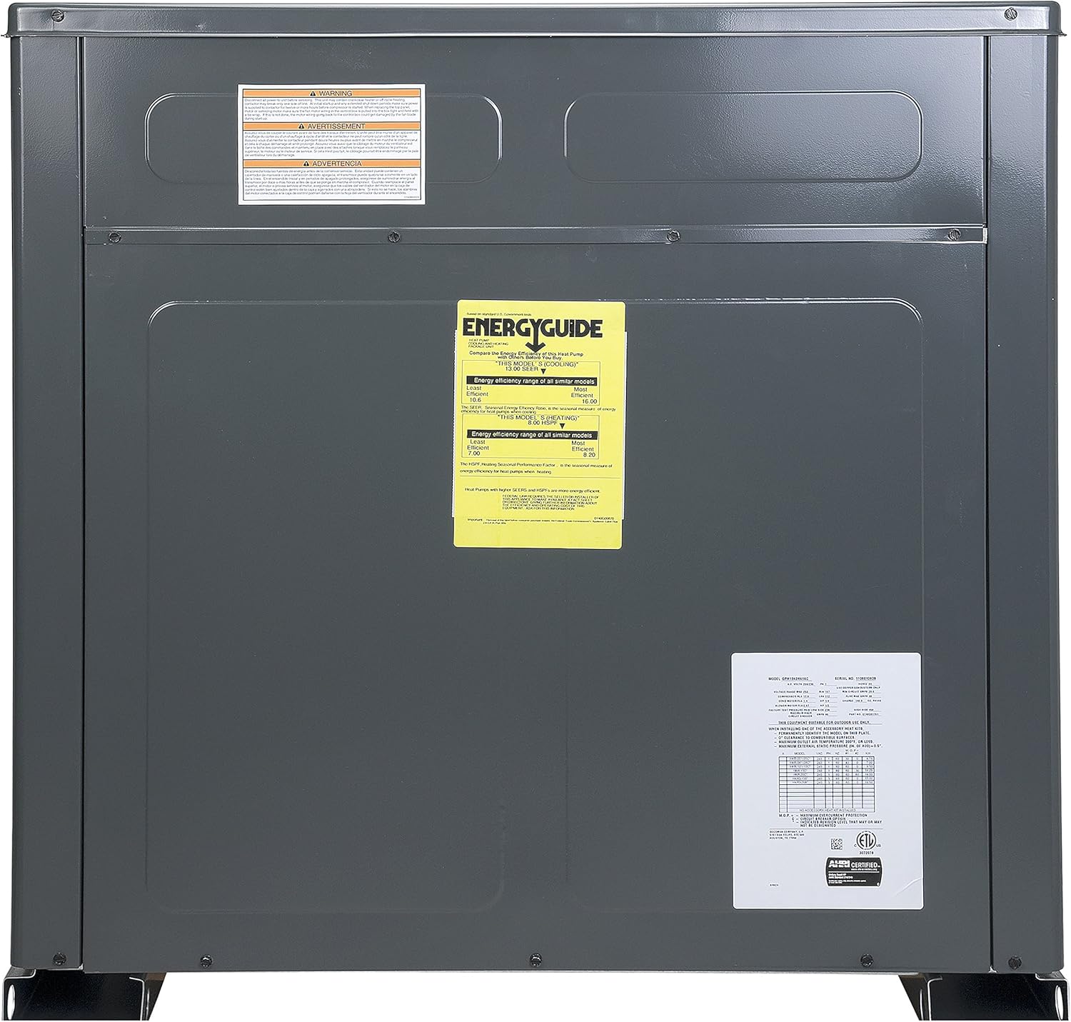 Goodman 4 Ton 14 SEER Packaged Air Conditioner GPC1448H41