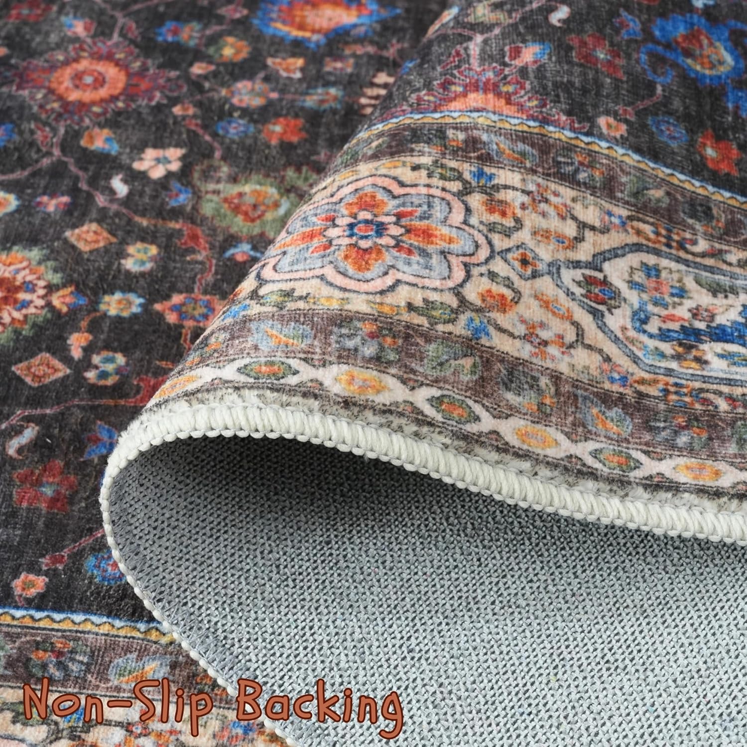 Dark Espresso Runner Rug for Hallways Kitchen
