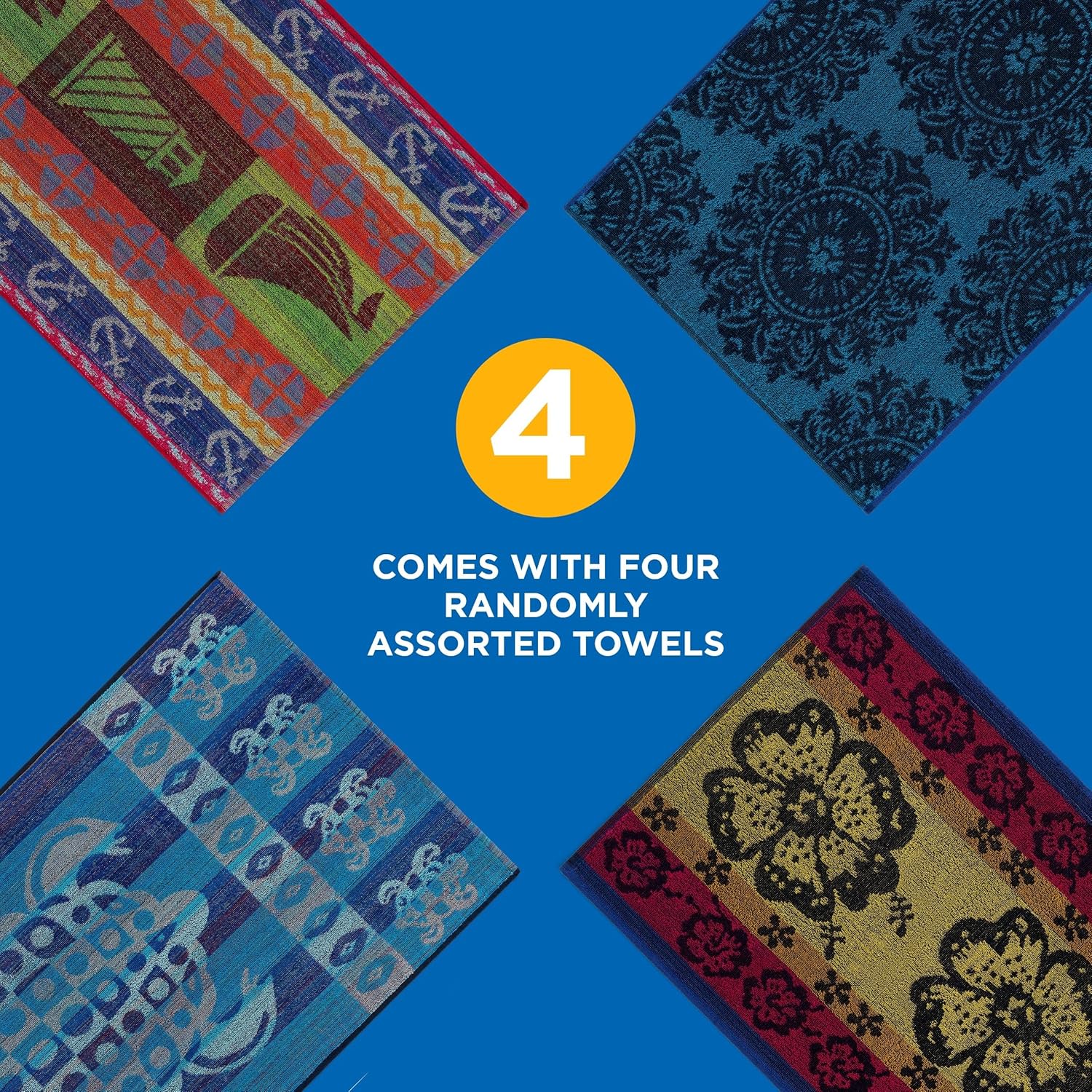 Ben Kaufman Sales Co Beach Towel Bundle - 30 x 60 Pack of 4
